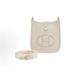 HERMES爱马仕 Evelyne 16  金扣 斜挎单肩包 16 女款 10 Craie 奶昔白